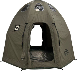 Popular nuevo diseño impermeable protección UV tienda de aire para acampar al aire libre tienda de campaña familiar tipo cúpula estrella esférica tienda verde
